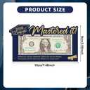 Mastered it Graduation Gifts Navy Blue & Gold Wooden Grad Money Holder Graduation Cash Holder for Master's Degree Decorations Class of 2026 Cash Envelopes Gifts