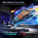 [Electric Focus] 4K Support Projector with WiFi6 and Bluetooth 5.3, Outdoor Projectors for Outside Video Use, OWNKNEW Gaming Movie Proyector, Auto Keystone Correction