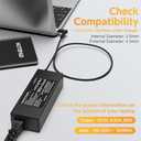 90W Laptop Charger Compatible with HP Pavilion X360 11 13 14 15 17; Envy 13 15 17 M6 M7 X360, Stream 11 13 14 AC Adapter; Spectre X360 13 15, Elitebook Power Supply Cord (Smart Blue Tip)