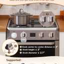 Stove Knob Covers - 5 Pack Heat Resistant Gas Stove Knob Covers with Child Proof Lock & 3M Strong Adhesive, Oil-Proof Oven Knob Covers with Clear Transparent Design, Pet-Friendly
