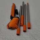 2 in 1 Floor Scrub Brush Grout Brush with 57.8" Long Handle,120Rotatable Shower Tile Grout Cleaner Scrubber,V-Shaped Corner Brush for Hard to Reach Areas (Orange)