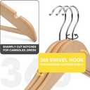 Wooden Hangers - 30 Pack - Clothes Hanger for Daily Used,Smooth Finish Wood Hanger with Precisely Cut Notches,Coat Hangers, Heavy Duty Hanger for Shirt Suit Dress (Natural)