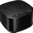 Magicteam Sleep Sound White Noise Machine with 40 Natural Soothing Sounds and Memory Function 32 Levels of Volume Powered by AC or USB and Sleep Timer Sound Therapy for Baby Kids Adults (B-Black)