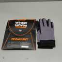 rivmount Water-Resistant Winter Gloves Touch Screen, Women Men Thermal Warm Gloves Suit for Cold Weather Running, Cycling, Hiking, Bike, Ski, Snow, Driving, Work, Outdoor Size Large, Black Gray (Grey)