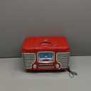 Crosley CR612B-RE Corsair Retro AM/FM Alarm Clock Radio and CD Player with Stereo Bluetooth Speakers, Red