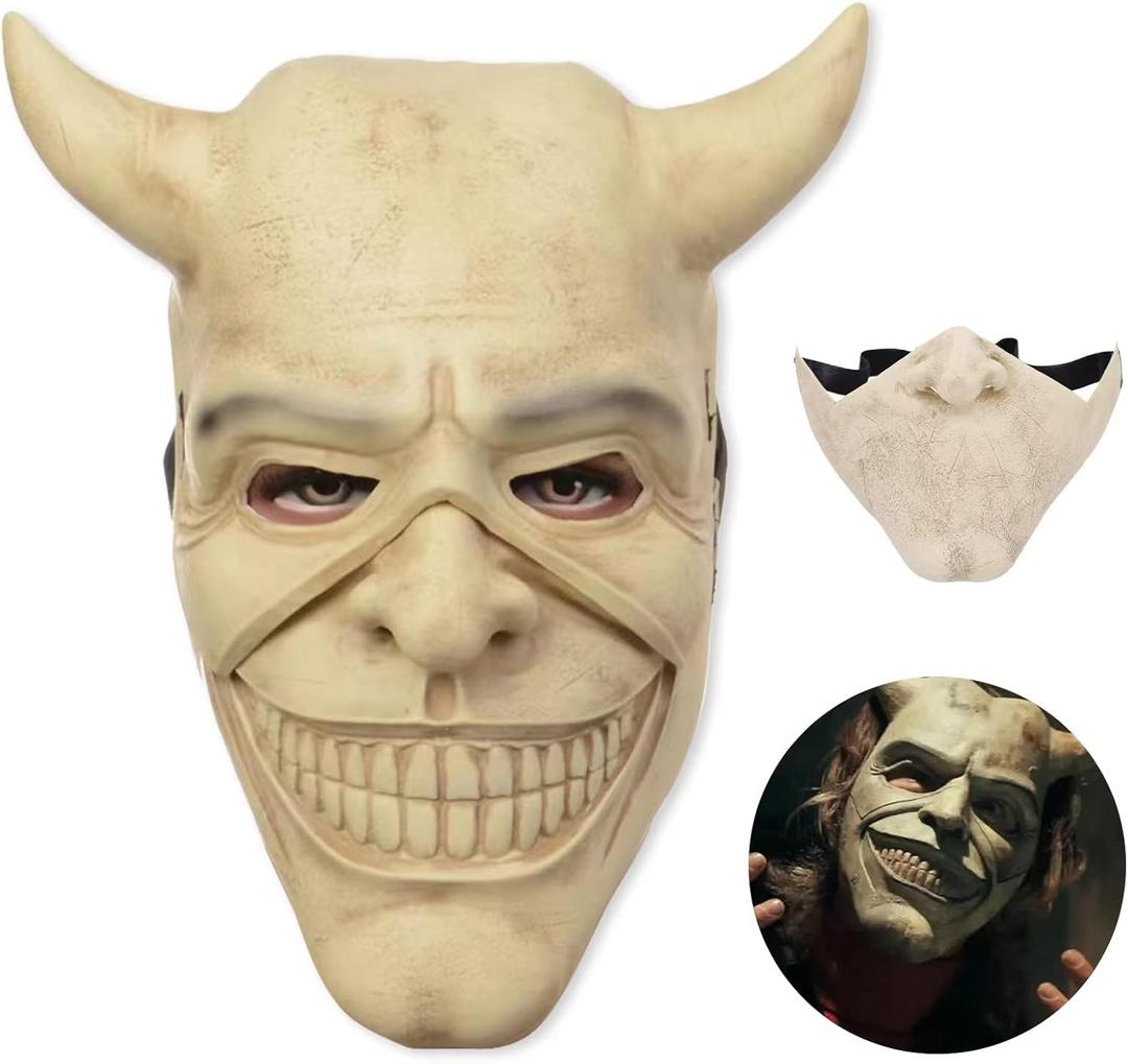 The Black Phone Mask Horror Movie The Grabber Cosplay Costume Mask for Halloween Men's Costume Mask Cosplay Masquerade Prop