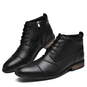 Arkbird Men's Dress Boots Genuine Leather Cap Toe Ankle Boot with Side Zipper for Casual Business Formal Wear, Size 7