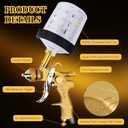 HVLP Spray Gun with 10Pcs 600ML Disposable Paint Cups, 4 Nozzles,1.4/1.7/2.0/2.5mm, Automotive Gravity Feed Paint Spray Gun Kit with Air Compressor Regulator for Auto (Gold)