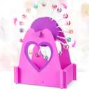 Ferris Wheel Wooden Decor 24 Holes Hot Pink Cake Pops Stand Lollipop Display Holder for Wedding Halloween Christmas Birthday Anniversaries Party Favor