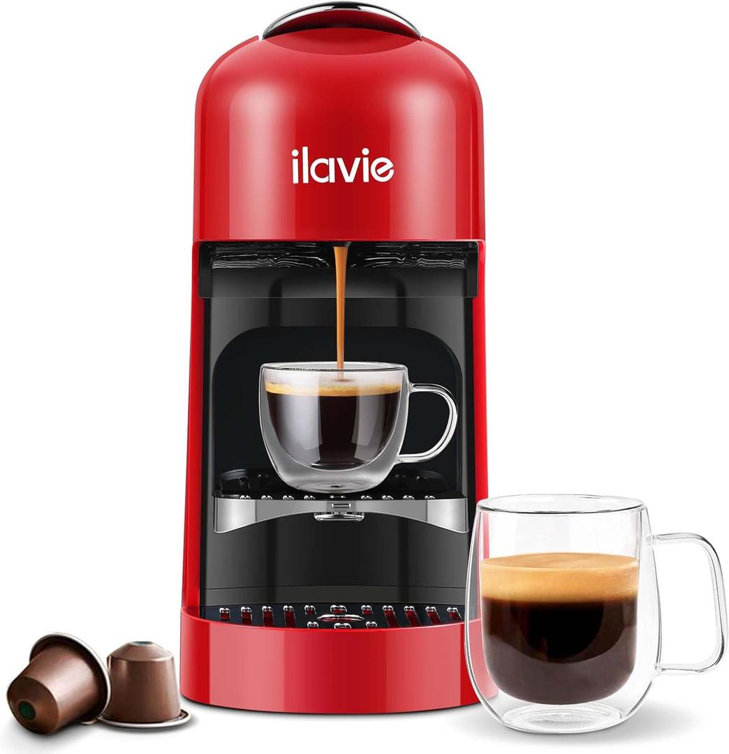 Espresso Machine for Nespresso Original Capsules, Espresso Pod Machine for Home & Office, 1400W, 19 Bar & Removable Water Tank 900ml, Gift for Family & Friends