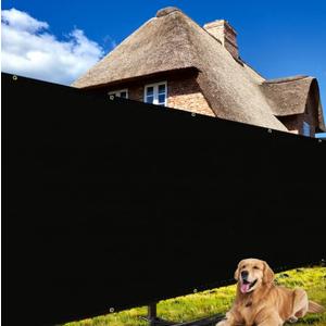 Shade&Beyond 4' X 50' Fence Privacy Screen Heavy Duty 170 GSM Fencing Mesh Shade Net Cover for Wall Garden Back Yard Outdoor Home Decoration, Black