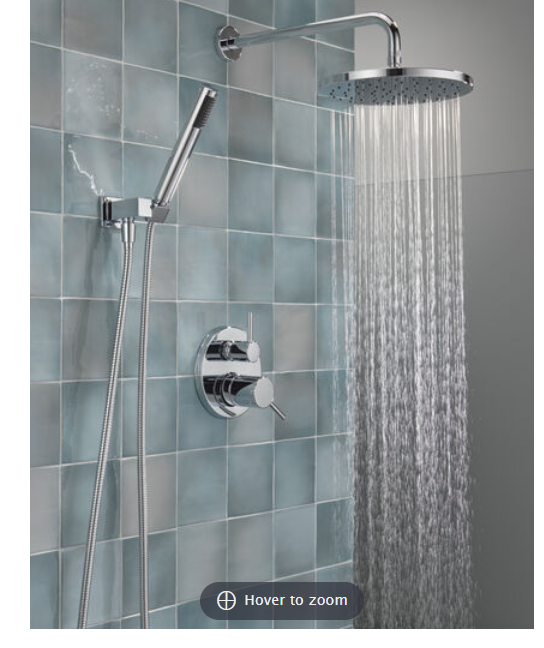 Raincan Shower Rough & Trim W/ HS 1L 14S (Recertified) In Chrome 