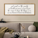 Comurdyo Bible Verse God Grant Me Prayer Wall Decor Art 32"×12" Large Serenity Prayer Sign Christ Religious Jesus Scripture for Simple Rustic Living Room Wood Framed Plaque Wall Hanging (Wood)