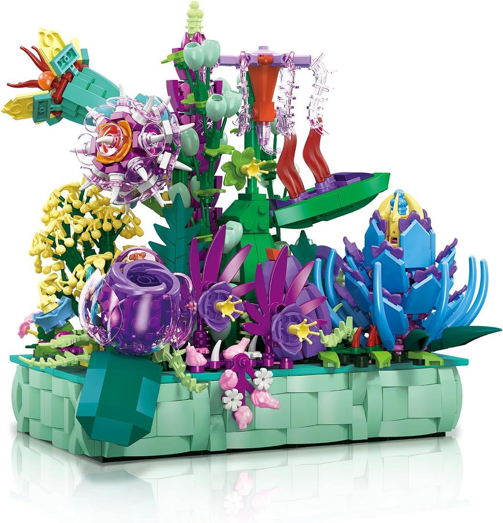 Spring Blossom: Colorful Building Blocks for Adults,Dried Flower Decoration, Perfect for Display and Collecting