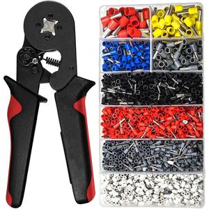 Crimping Tool Kit - Ferrule Crimper Plier (AWG 28-7) with 1250pcs Wire Ferrules Kit Wire Ends Terminals