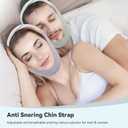Anti Snore Chin Strap, Snore Stopper with Adjustable Velcro Chin Strap for Sleeping Comfortable Stop Snoring Solution Anti Snoring Devices Breathable and Reusable （Two Couple Outfits） (M)