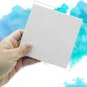 48 Pack Sublimation Blanks Coasters Bulk, 4 Inch Glossy White Glazed Ceramic Tiles Bulk with Cork Backing Pads, Heat Transfer Cup Mat for DIY Crafts Home Kitchen Decor (Square 48PCS)