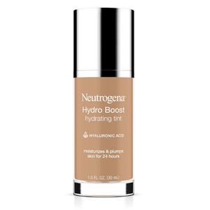 Neutrogena Hydro Boost Hydrating Tint Foundation Makeup for Dry Skin, with Hyaluronic Acid, Lightweight OilFree Water Gel, NonComedogenic, 60 Natural Beige 1.0 fl. oz