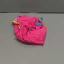 Blooming Jelly Womens Tummy Control Tankini Swimsuits Color Block Bathing Suit V Neck Two Piece Swimwear with Shorts (Large, Hot Pink)