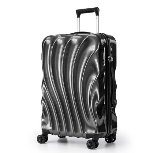 24 Inch Medium Checked Hardside Luggage, ABS+PC Hardshell Suitcase with Spinner Wheels TSA Lock, Lightweight Carry on Check Luggage with Scratch Resistant Surface