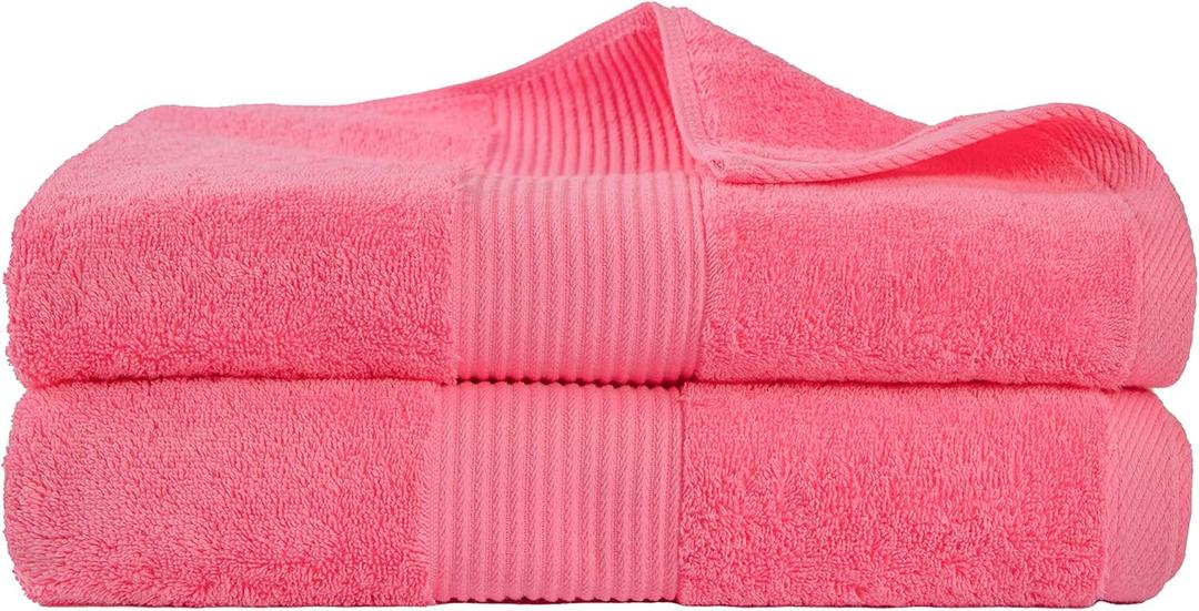 Towel Set Absorbent Light Weight and Fast Dry Washcloth Quick Dry Bathroom Hand Towels Durable for Hotel, Spa, Salon and Gym (Hand Towel, Rose Pink)