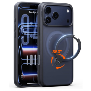 TORRAS Q3 Spin for iPhone 17 Pro Max Case with 360 Magnetic Stand, Camera Control, Fit for MagSafe, 4X Military-Grade Shockproof Case for iPhone 17 Pro Max Phone Case with Stand, Black