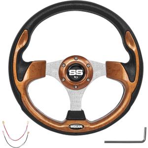 Golf Cart Steering wheel for EZGO YAMAHA and Club Car Precedent Most Golf carts Wood Grain
