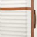 Kono Expandable 28 Inch Large Checked Luggage: ABS+PC Hardside Trolley Travel Case - Hard Shell Suitcase with TSA Lock, Cream - Brown