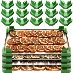 Briwooody  Original Tray Stackers Compatible with Harvest Right Freeze Dryer Stacks 5 Trays Freeze Dryer Machine Accessories Dried Food Storage (Green)