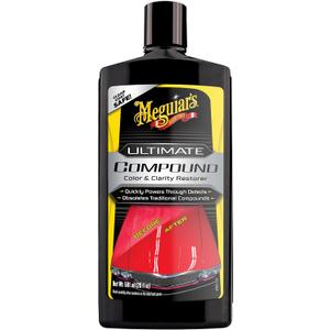 Meguiar's Ultimate Compound, 20 Oz - Remove Scratches, Swirl Marks and Oxidation While You Restore Color and Clarity for a Showroom Shine - Safe and Effective on All Glossy Paints and Clear Coats