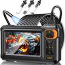 Endoscope Camera with Light, 1920P HD Borescope Inspection Camera with 4.3" IPS Screen, AukonVee IP67 Waterproof with 8 LEDs & 16.5ft Semi-Rigid Snake Camera for Automotive Pipe Tools Gadgets for Men