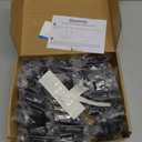 Ravinte 60 Pack (30 Pairs) 1/2" Overlay (Variable) Cabinet Hinges, Self-Closing Semi-Concealed Face Mount, Matte Black Decorative Hardware with Door Bumpers for Kitchen & Cupboard Doors