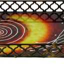 Deco 79 74306 Metal Glass Tray Hand Paint, 19" x 3