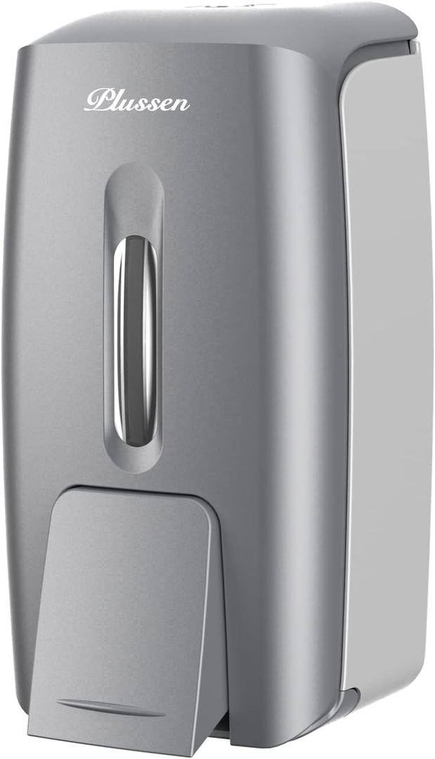 Commercial Wall Mount Soap Dispenser, Refillable ABS Plastic Manual Liquid Hand Soap Sanitizer Dispenser, 27oz (800ml) Large Capacity for Restaurant Office Public Restroom