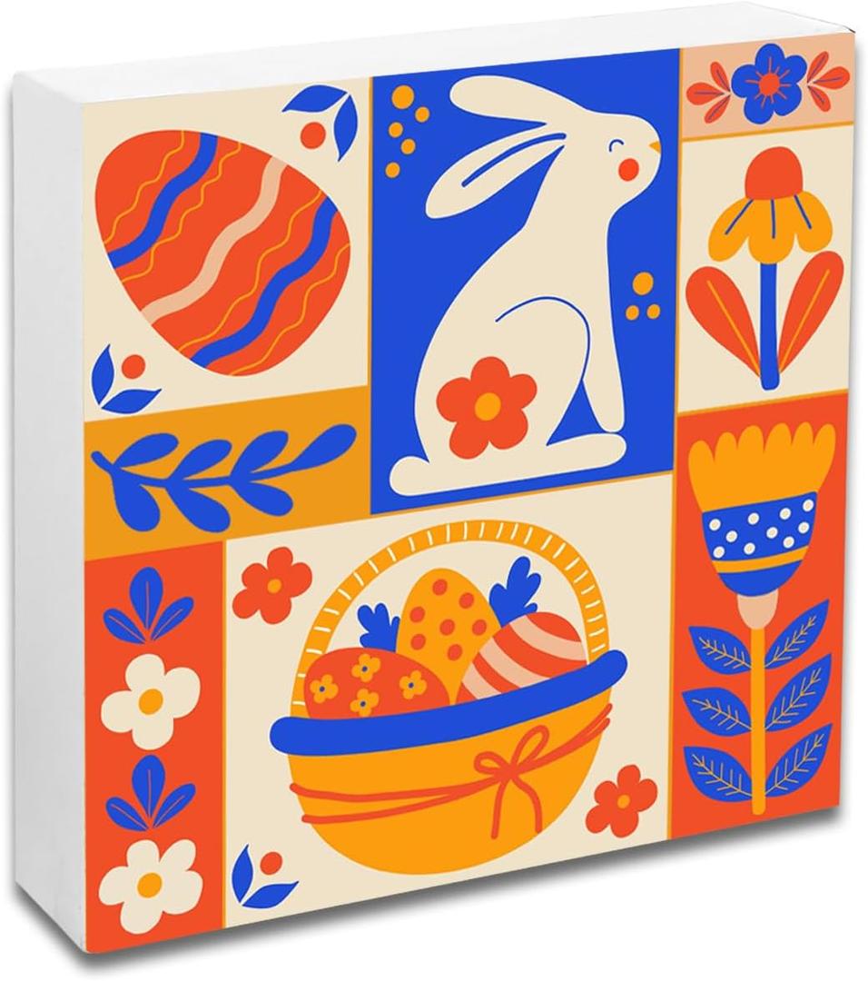 Bunny Easter Gifts For Adults Easters Basket Stuffers For Teens Cute Rabbit Gifts Wooden Easter Decorations for Home Modern Farmhouse Decor Funny Bunny Decor Home Tabletop Office Signs