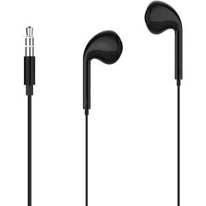 GEEKRIA Headphones for Roku Remote, 3.5mm Wired in Ear Headphone Compatible with Roku Voice Remote Pro, Ultra Remote, Hear Your Favorite Movies and TV Shows (Black / 1.6 FT)