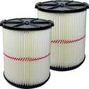 2 Pack 38754 Filters for Shop Vac Wet Dry 5 to 20 Gallon, 9-38754 Red Stripe General Purpose for 5 6 8 9 12 16 32 Gallon Shop Vacuum Replacement Filters