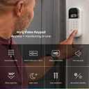 myQ Smart Garage Door Video Keypad + Wired Power Adapter Kit, with Wide-Angle Camera, Customizable PIN Codes, and Smartphone Control, Works with Chamberlain, LiftMaster and Craftsman openers