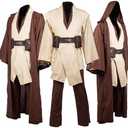 Horizoncos Men's Costume Robe Adult Male Tunic Costume Hooded Uniform Full Set Halloween Cosplay Cloak, XL