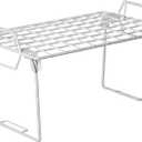 Whitmor Wire Grid Stacking Shelf Small, White (1-TIER, 7"L x 12"W x 7"H)