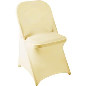 Howhic Folding Chair Covers - 36pcs, Universal Spandex Fitted Covers for Parties, Weddings, Banquets & Conferences (Champagne)