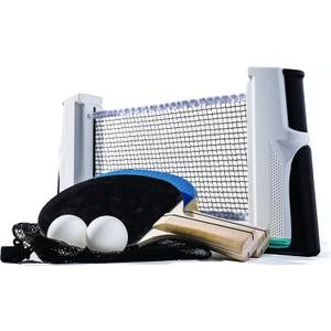 Franklin Sports Table Tennis to Go Portable Ping Pong Set - Table Top Ping Pong Net + (2) Paddles - Ping Pong Balls Included - 2 Players (6', White)