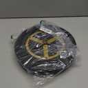 Masupu Drink Table, Round Side Table for Small Spaces, Pedestal Side Table, Small End Table with Metal Base, for Living Room, Bedroom, Bathroom, Black Gold