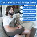 Shoulder Surgery Pillow - Pain Relief for Torn Rotator Cuff, Broken Arm, Dislocated Shoulder & Post-op Care - After Surgery Recovery Healing & Side Sleeping Arm Support Pillow with Strap and Soft Pad