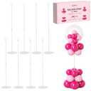 Bezente 8PCS Balloon Stand Kits, Tabletop Balloon Sticks Holder with Base for Table Desktop Centerpiece Party Decoration, Reusable Balloon Column Stand kit for Birthday, Wedding, Baby Shower, Anniversary