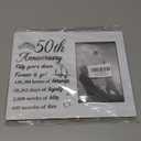 50th Anniversary Picture Frame, 50th Anniversary Wedding Gifts for Parents Couple, Fifty Years Down Photo Frame for 4 x 6 Inch Photo