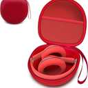 Headphone Case Compatible with BERIBES/TOZO/KVIDIO/Beats/Soundcore Anker/JBL Noise Cancelling Over-Ear Headphones, Red