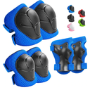 Kids Protective Gear Set Knee Pads for Kids 3-14 Years Toddler Knee and Elbow Pads with Wrist Guards 3 in 1 for Skating Cycling Bike Rollerblading Scooter S(3-8years)