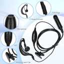 Kingdder 10 Pcs Walkie Talkie Earpiece with Mic 7 Pin Two Way Radio Ear Piece Microphone Earbud Bulk Single Wire Earhook Headset Compatible with Baofeng UV-XR UV9Rplus BF-9700 A58 UV9RPRO UV68