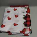 XCHI Plaid Love Hearts Valentine’s Day Tablecloth Rectangle Table Cloth Washable Table Covers for Indoor Outdoor Dining Home Party Decorations 60x84 Inch